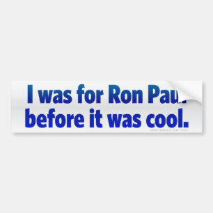 Coche Pegatina para el parachoques de Ron Paul
