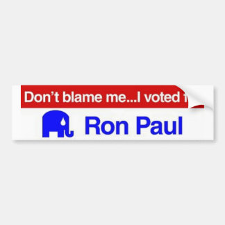Coche Pegatina para el parachoques de Ron Paul