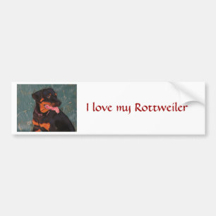 Coche Pegatina para el parachoques de Rottweiler