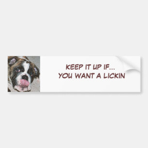 Coche Pegatina para el parachoques de Sassydog Lickin
