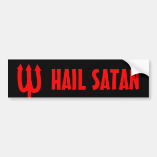 Coche Pegatina para el parachoques de Satan del saludo