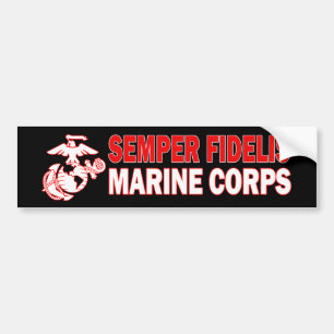 Coche Pegatina para el parachoques de Semper Fidelis del