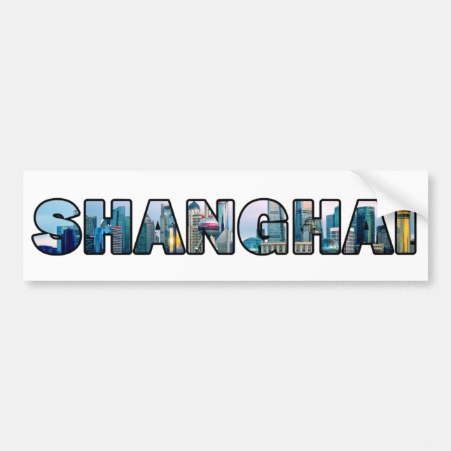 Coche Pegatina para el parachoques de Shangai China (Frente)