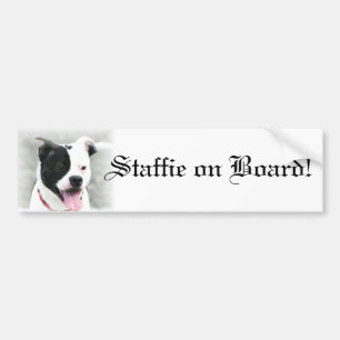 Coche Pegatina para el parachoques de Staffordshire bull