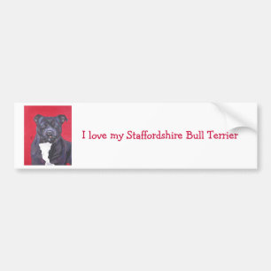 Coche Pegatina para el parachoques de Staffordshire bull