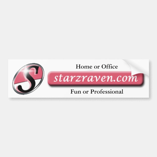 Coche Pegatina para el parachoques de Starzraven.com de (Frente)