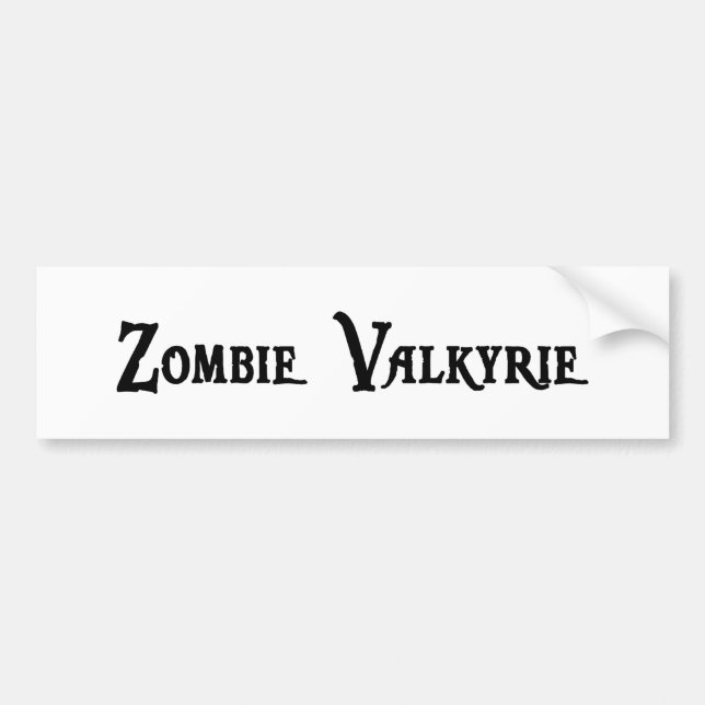 Coche Pegatina para el parachoques de Valkyrie del zombi (Frente)