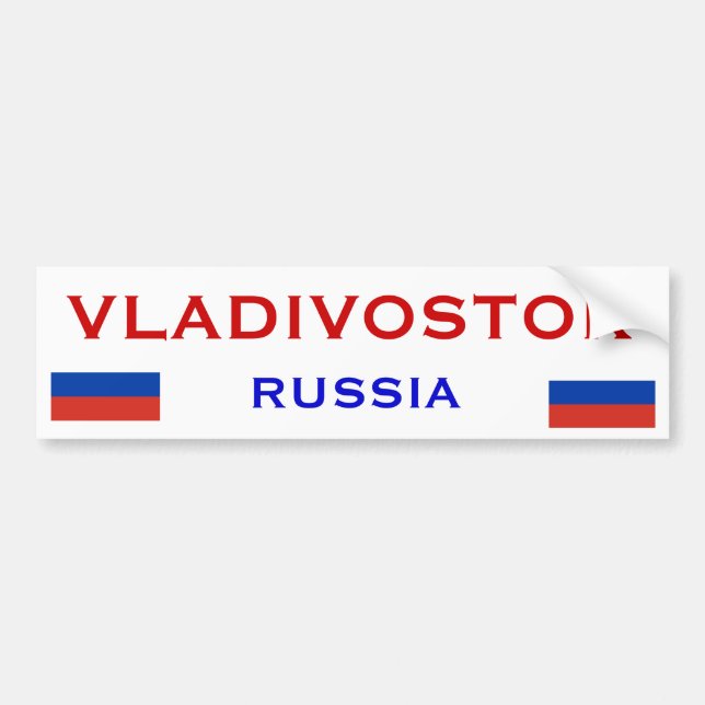Coche Pegatina para el parachoques de Vladivostok* Rusia (Frente)