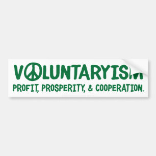 Coche Pegatina para el parachoques de Voluntaryism