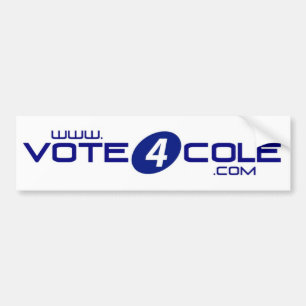 Coche Pegatina para el parachoques de Vote4Cole