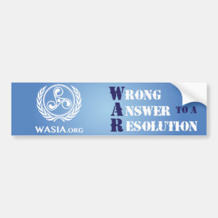 Coche Pegatina para el parachoques de WASIA (azul)