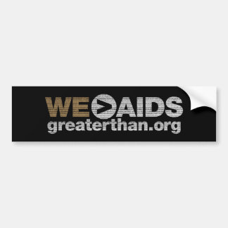 Coche Pegatina para el parachoques de WE>AIDS
