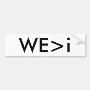 Coche Pegatina para el parachoques de WE>i