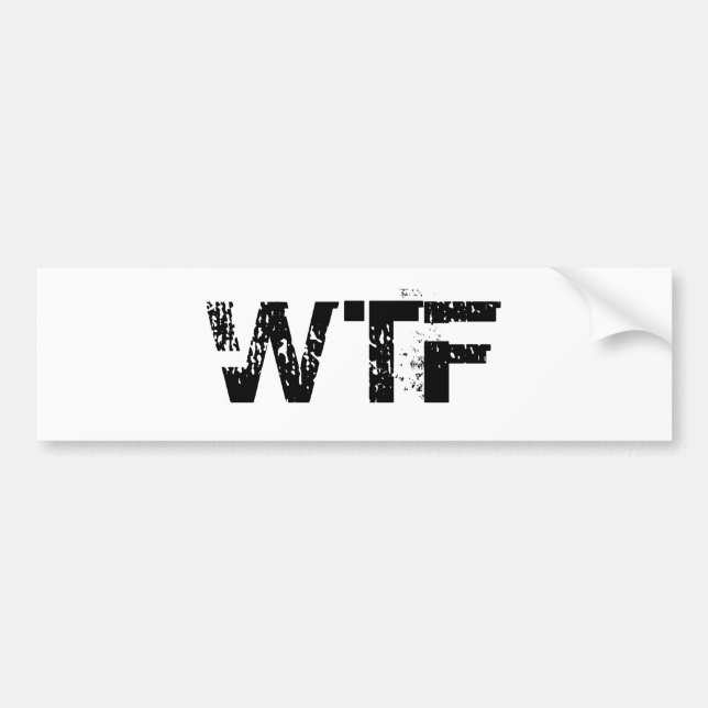 Coche Pegatina para el parachoques de WTF (Frente)