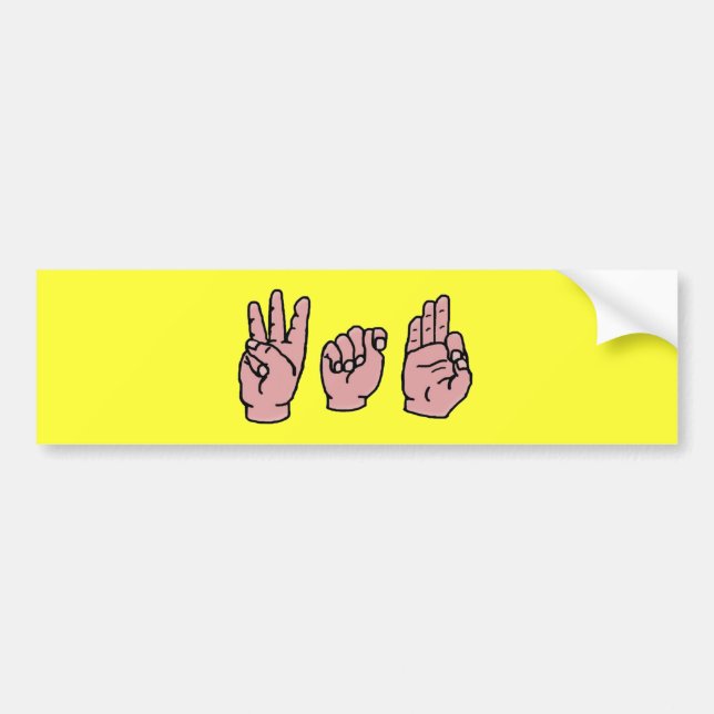 Coche Pegatina para el parachoques de WTF (Frente)