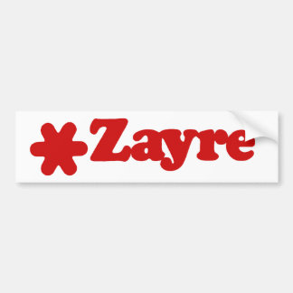Coche Pegatina para el parachoques de Zayre