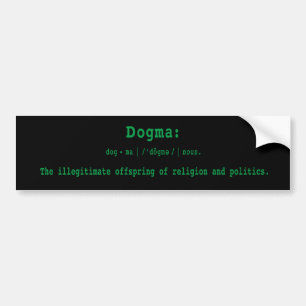 Coche Pegatina para el parachoques: Definición del dogm