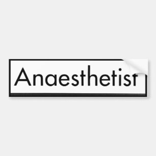 Coche Pegatina para el parachoques del Anaesthetist