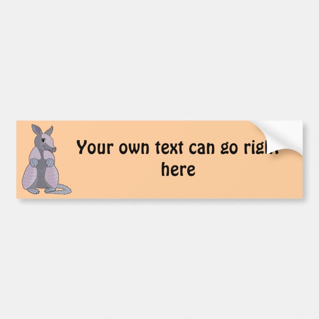 Coche Pegatina para el parachoques del armadillo (Frente)