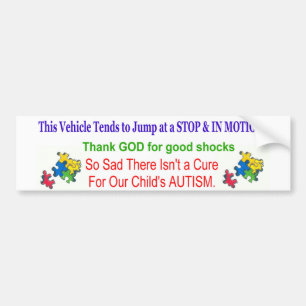 Coche pegatina para el parachoques del autismo