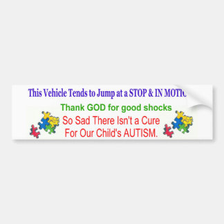 Coche pegatina para el parachoques del autismo