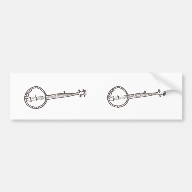 Coche Pegatina para el parachoques del banjo (Frente)