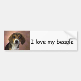 Coche Pegatina para el parachoques del beagle