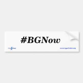 Coche Pegatina para el parachoques del #BGNow de