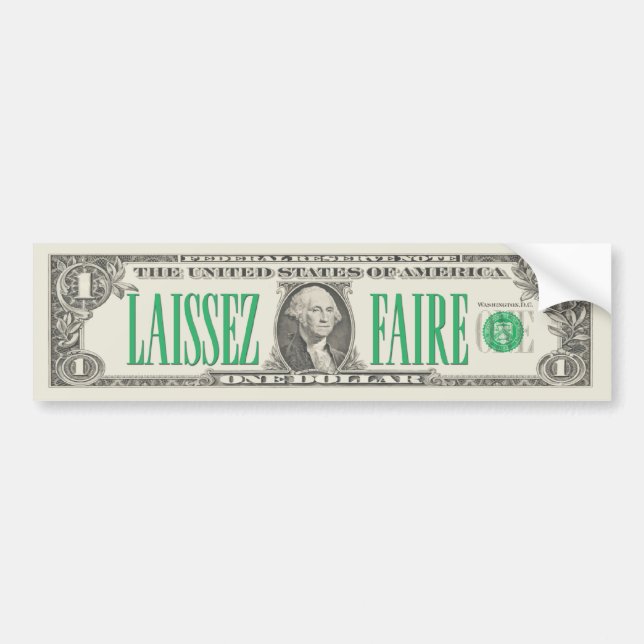 Coche Pegatina para el parachoques del billete de dólar (Frente)