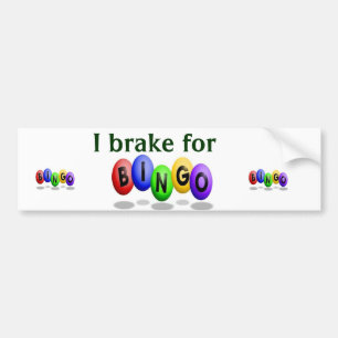 Coche Pegatina para el parachoques del bingo