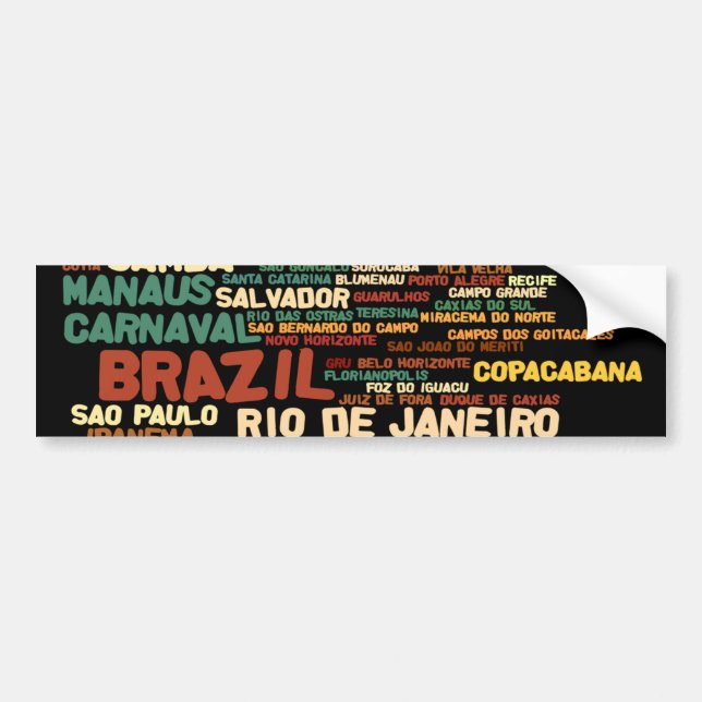 Coche Pegatina para el parachoques del BRASIL (Frente)