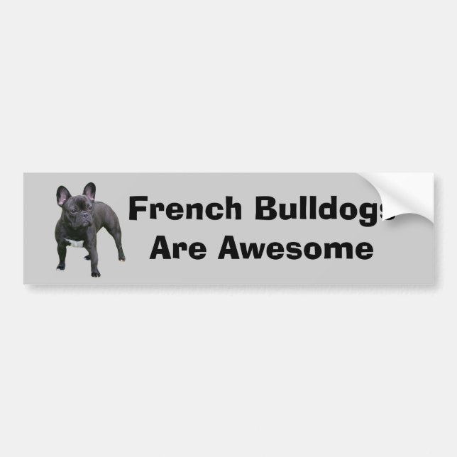 Coche Pegatina para el parachoques del bulldog francés (Frente)