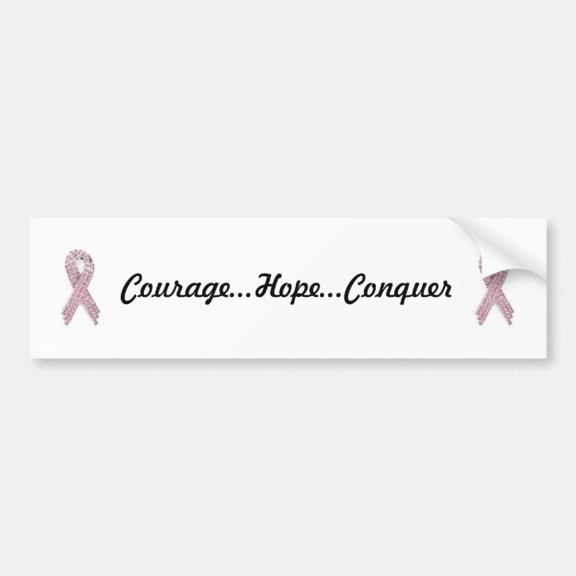 Coche Pegatina para el parachoques del cáncer de pecho (Frente)