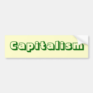 Coche Pegatina para el parachoques del capitalismo