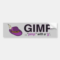 Pegatina para el parachoques del chulo del Gimp