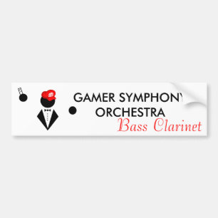 Coche Pegatina para el parachoques del clarinete bajo de