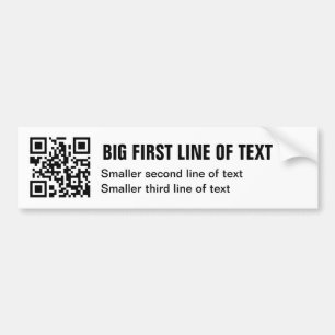 Coche Pegatina para el parachoques del código de QR