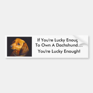Coche Pegatina para el parachoques del Dachshund