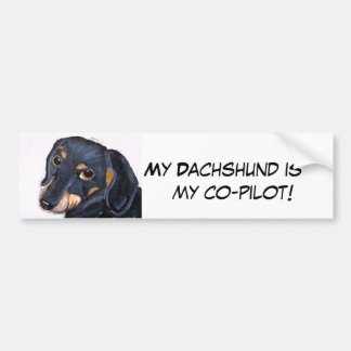 Coche Pegatina para el parachoques del Dachshund
