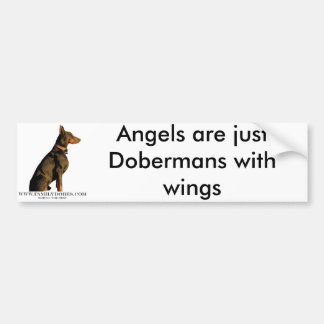Coche pegatina para el parachoques del doberman