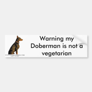 Coche pegatina para el parachoques del doberman