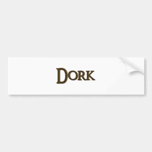 Coche Pegatina para el parachoques del Dork (Frente)