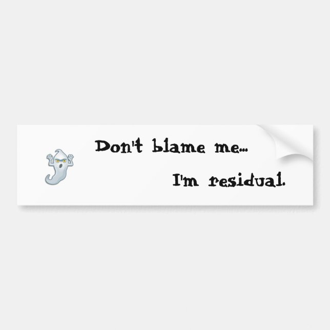 Coche Pegatina para el parachoques del fantasma (Frente)