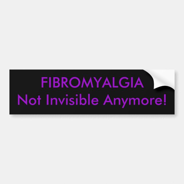 Coche Pegatina para el parachoques del Fibromyalgia (Frente)