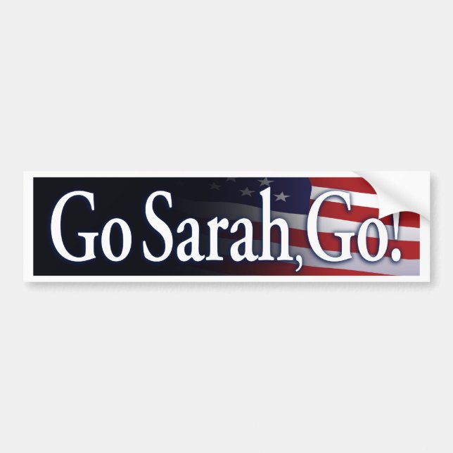 Coche pegatina para el parachoques del go_sarah_go_Black (Frente)