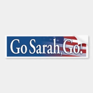 Coche pegatina para el parachoques del go_sarah_go_Blue