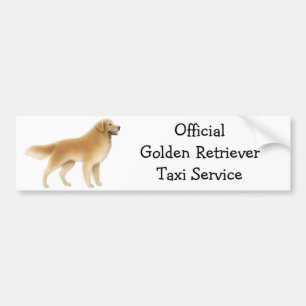 Coche Pegatina para el parachoques del golden retriever
