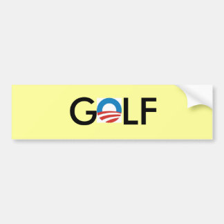 Coche pegatina para el parachoques del golf de obama