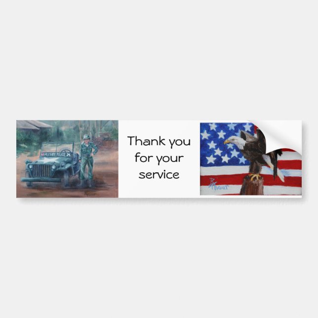 Coche Pegatina para el parachoques del héroe de la (Frente)