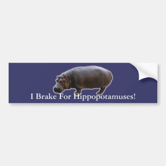 Coche Pegatina para el parachoques del Hippopotamus